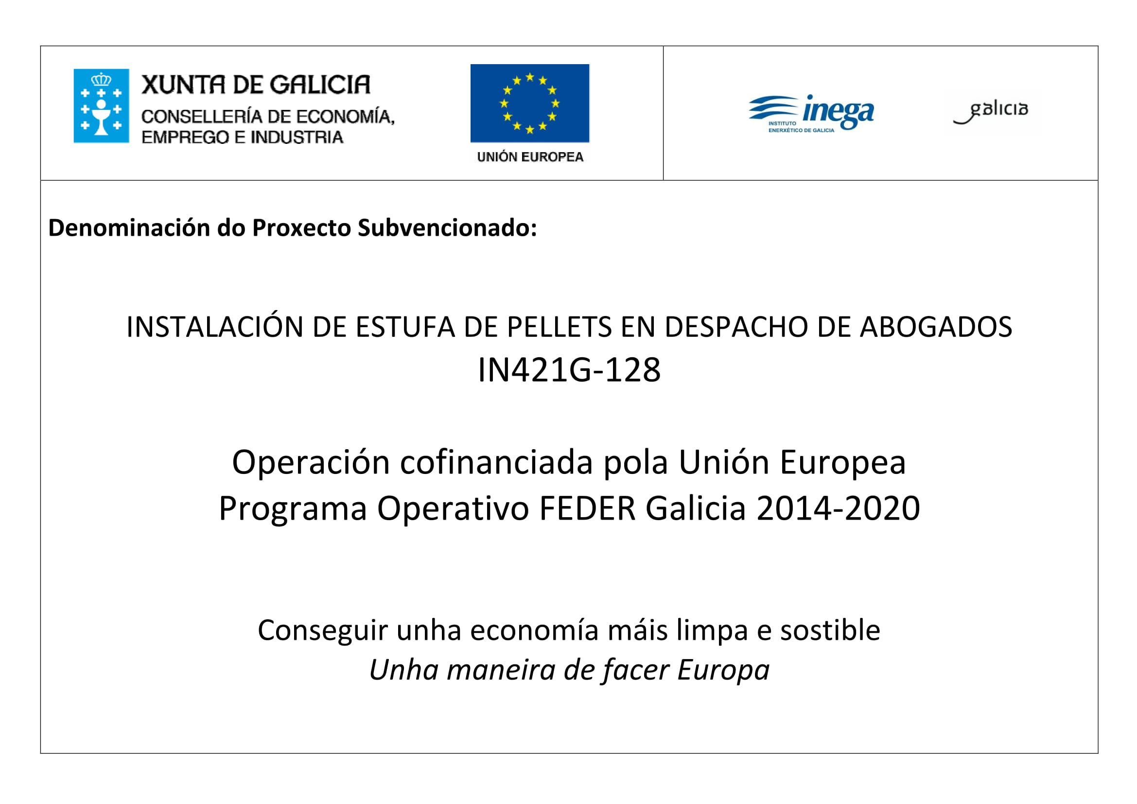 imagen del cartel promocional de Programa Operativo FEDER Galicia